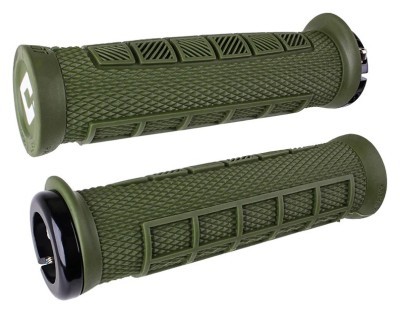 Грипси ODI Elite Pro, V2.1 Lock-On, Army Green w/Black Clamp, зелені із чорними замками
