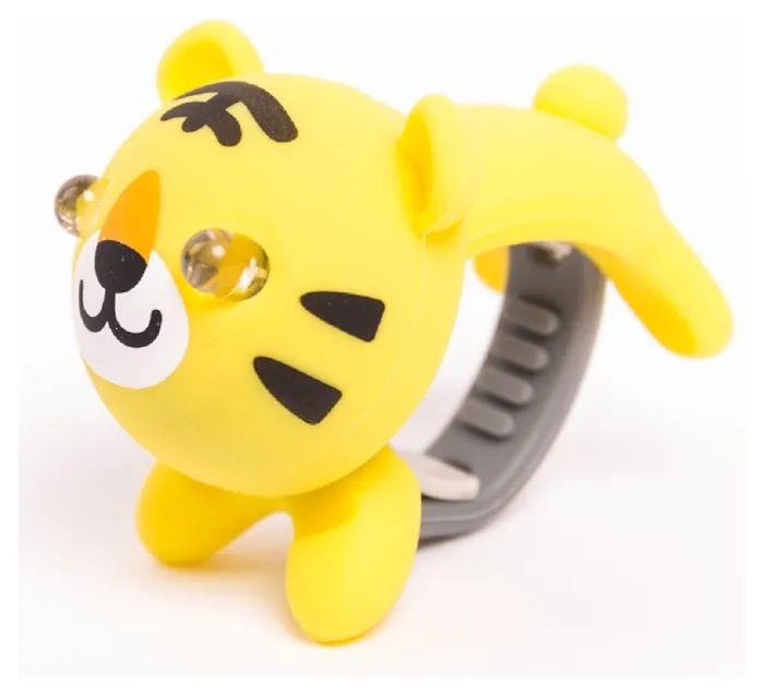 Мигалка для дитячого велосипеда Zoonimal Тигр, LED, на кермо. Світіння: Білий