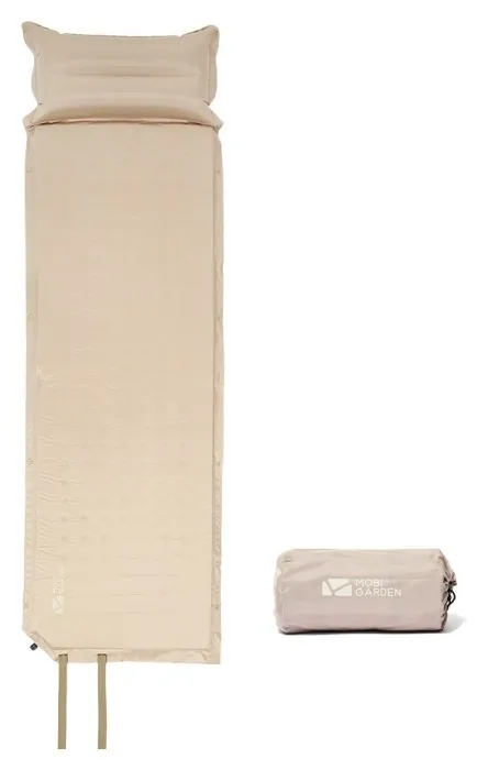 Килимок самонадувний з подушкою Mobi Garden Dot single air 30 мм NX22663003 sand