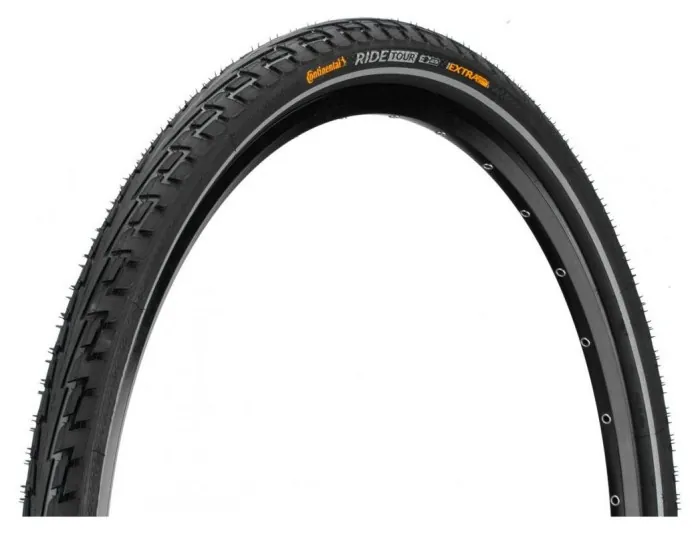 Покришка Continental RIDE Tour Reflex, 28", 700 x 35C, 28 x 1 3/8 x 1 5/8, 37-622, Wire, ExtraPuncture Belt, 690гр., чорний