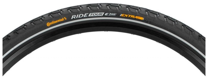 Покришка Continental RIDE Tour Reflex, 28", 700 x 35C, 28 x 1 3/8 x 1 5/8, 37-622, Wire, ExtraPuncture Belt, 690гр., чорний