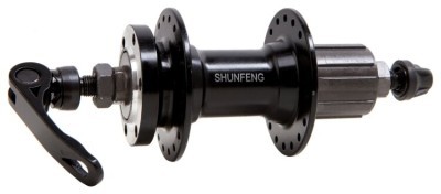 Задня втулка AL 32H під диск. SHUNFENG SF-A262R чорн. з ексцентром. під касету 8-9-10