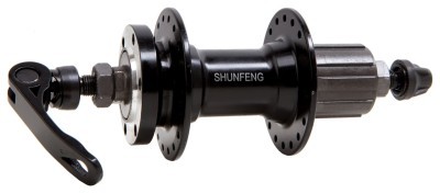 Задняя втулка AL 32H под диск. SHUNFENG SF-A262R черн. с эксцентром. под кассету 8-9-10