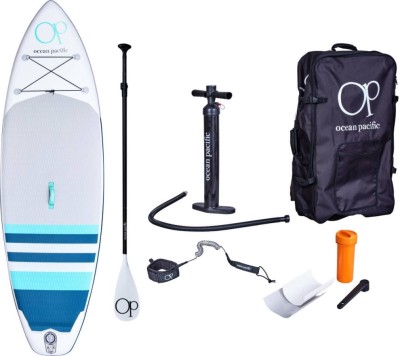 Надувная SUP доска Ocean Pacific Sunset All Round 96 - White/Grey/Teal - White/Grey/Teal