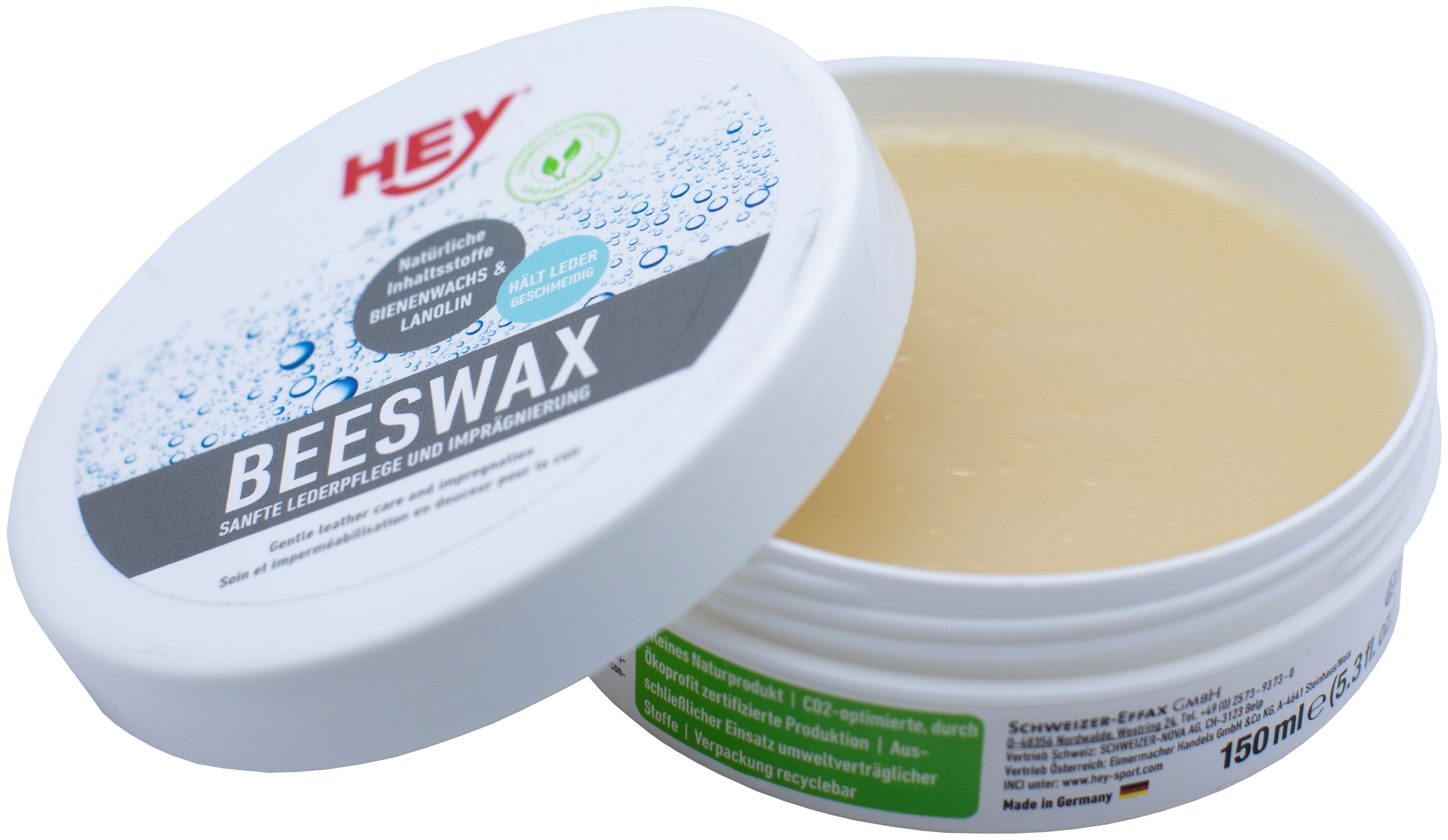 Водовідштовхуюче просочення  на основі воску для взуття HeySport Beeswax Proof 150 ml