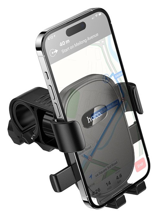 Велотримач для телефона HOCO H85 Knight motorcycle bicycle universal holder Black