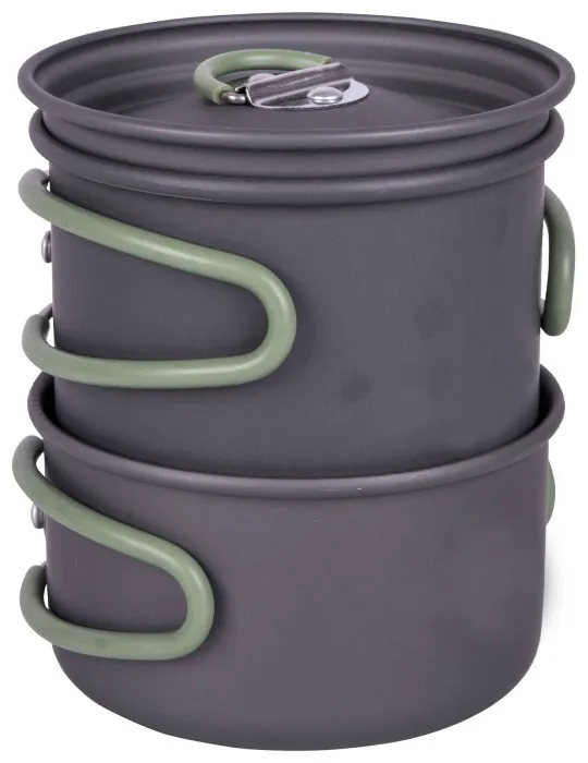 Набір посуду Bo-Camp Explorer 2 Pieces Hard Anodized Anthracite / Green (2200240)