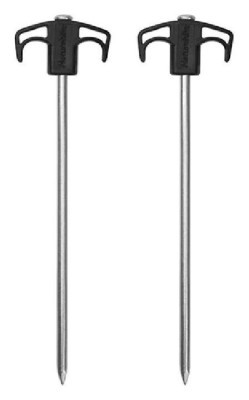 Кілки металеві Naturehike NH21YW133, 25 см, чорні 2 шт.