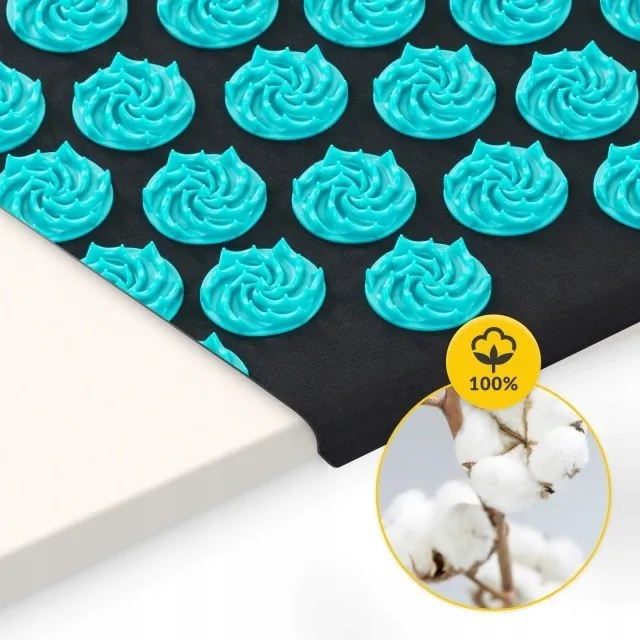 Килимок акупунктурний з подушкою 4FIZJO Ergo Mat Аплікатор Кузнєцова Black/Blue (P-5907739313911)