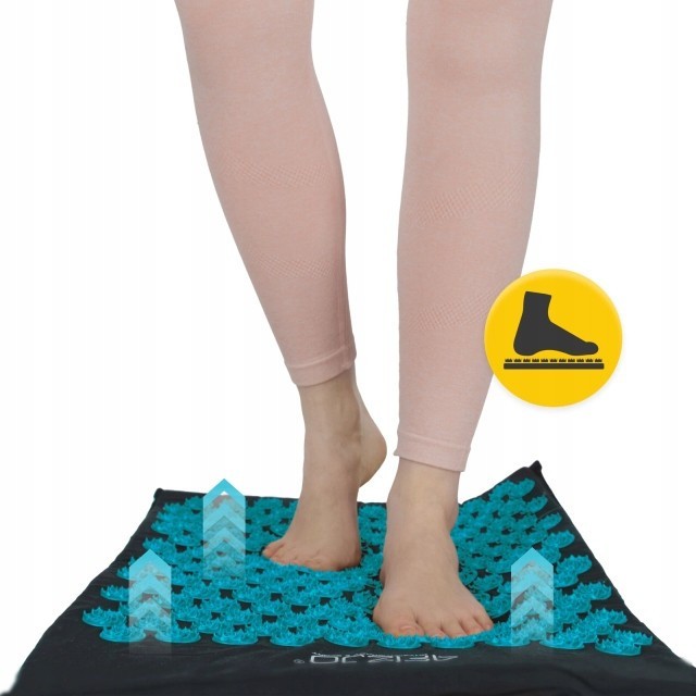 Килимок акупунктурний з подушкою 4FIZJO Ergo Mat Аплікатор Кузнєцова Black/Blue (P-5907739313911)