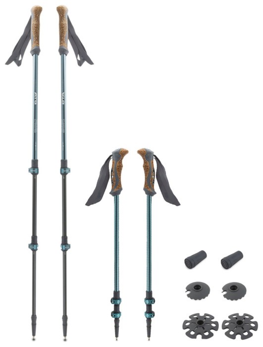Трекінгові телескопічні палиці Pinguin Ascent FL Cork, 63-135 см, Cobalt