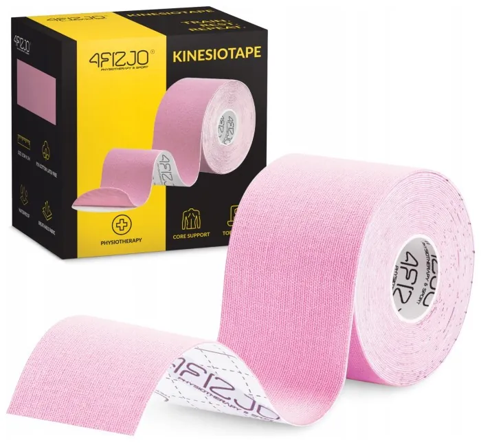Стрічка кінезіологічна (кінезіо тейп) 4FIZJO 5 см x 5 м Light Pink (P-5907739316028)