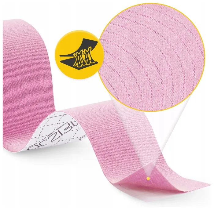 Стрічка кінезіологічна (кінезіо тейп) 4FIZJO 5 см x 5 м Light Pink (P-5907739316028)