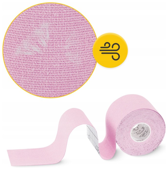 Стрічка кінезіологічна (кінезіо тейп) 4FIZJO 5 см x 5 м Light Pink (P-5907739316028)