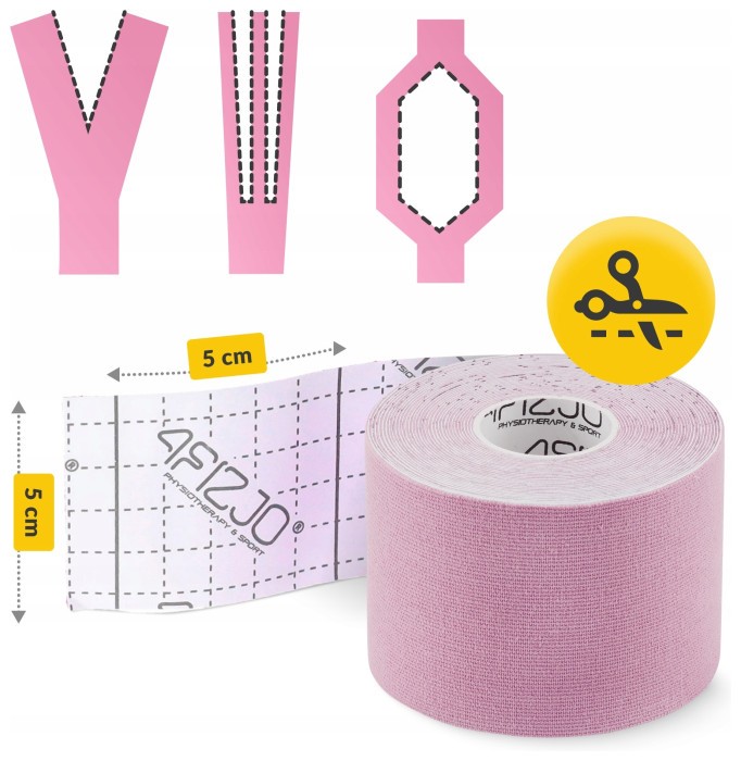 Стрічка кінезіологічна (кінезіо тейп) 4FIZJO 5 см x 5 м Light Pink (P-5907739316028)