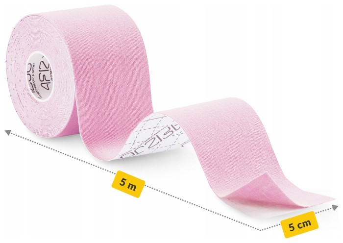 Стрічка кінезіологічна (кінезіо тейп) 4FIZJO 5 см x 5 м Light Pink (P-5907739316028)