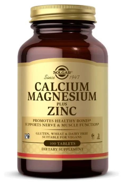 Calcium Magnesium Plus Zinc - 100 tabs