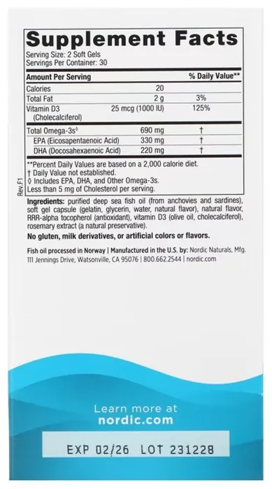 Omega-3D - 60 softgels