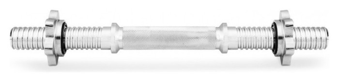 Гриф гантельний хромований із замками 45 см ф 28 мм, укр, укр