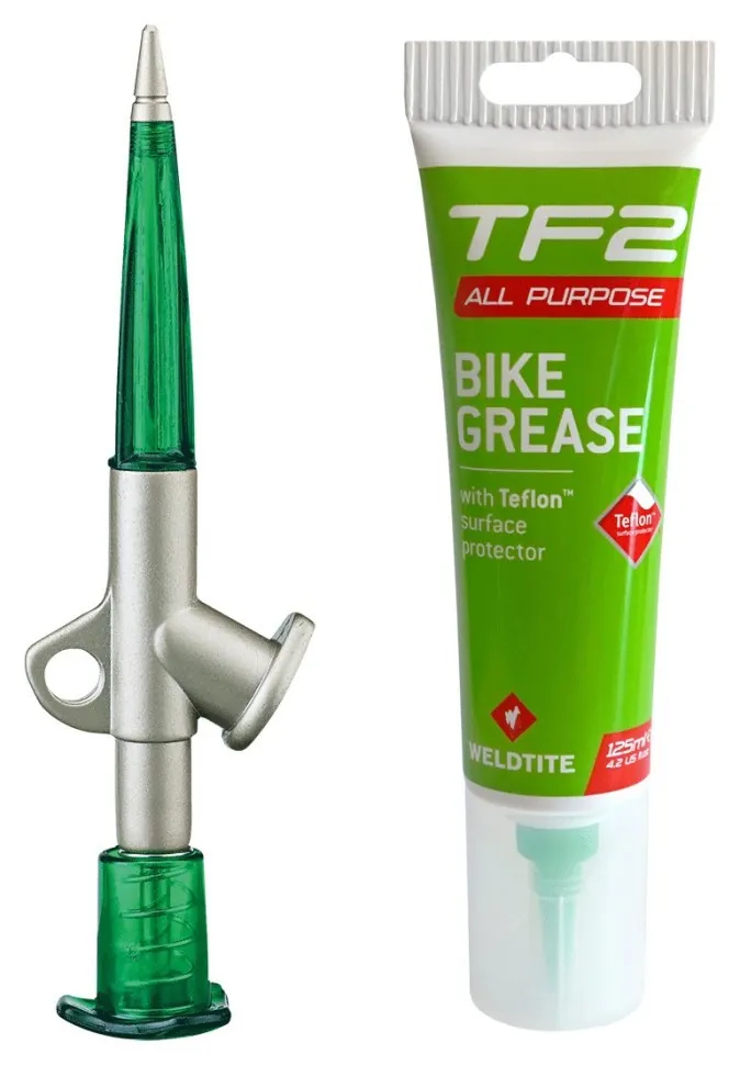 Набір Weldtite 06009 містить пістолет 06008 + мастило консистентне 02019 Bike Grease with Teflon, 125мл (TOO-94-32)