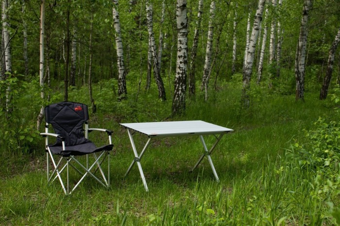 Стіл Tramp з алюмінієвою стільницею 120x60x70см TRF-064, укр, укр