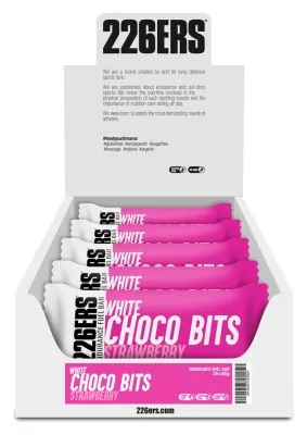 Батончик 226ERS Endurance Fuel Choco bits Energy білий шоколад/полуниця 60г 24шт/уп 1440г