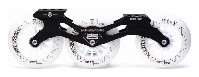 Триколісний сет для роликів FE Supersonic Lazerwheelz 110 mm чорний