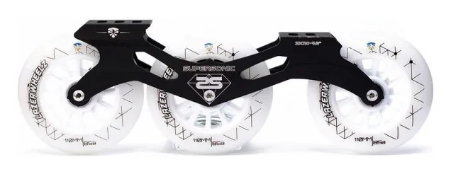 Триколісний сет для роликів FE Supersonic Lazerwheelz 110 mm чорний (ROL_8322)