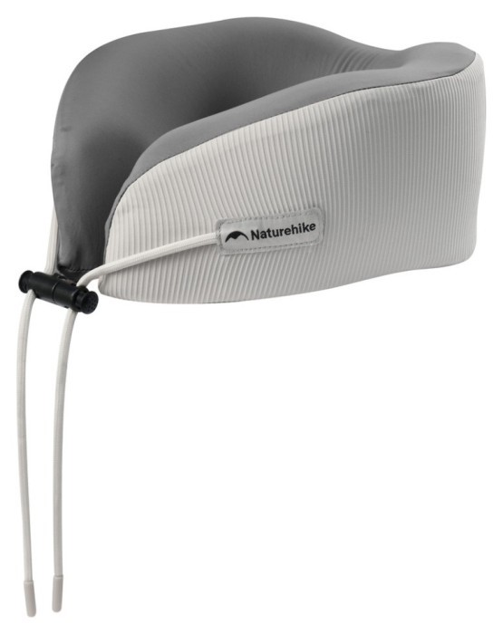 Подушка бавовняна для шиї, з пам'яттю Naturehike CNK2450WS019, сіра, укр, укр