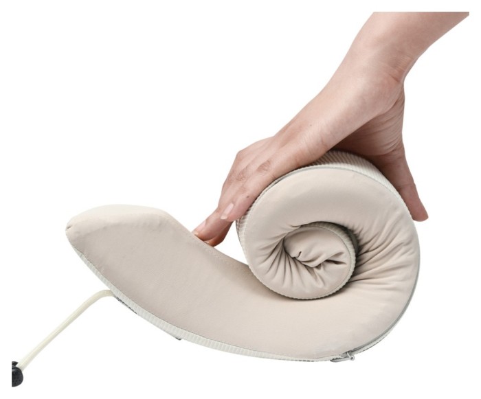 Подушка бавовняна для шиї, з пам'яттю Naturehike CNK2450WS019, сіра