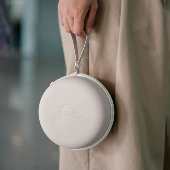 Подушка бавовняна для шиї, з пам'яттю Naturehike CNK2450WS019, сіра, укр, укр