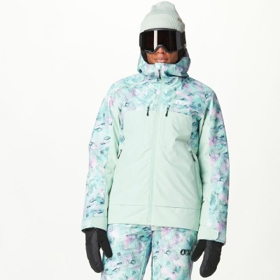 Picture Organic куртка лыжная Exa W 2025 blurry water print-silt green M