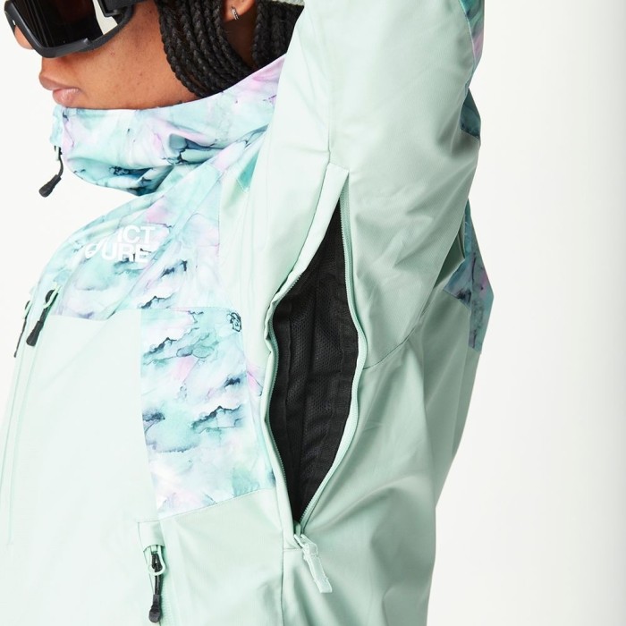 Picture Organic куртка лижна Exa W 2025 blurry water print-silt green M, укр, укр