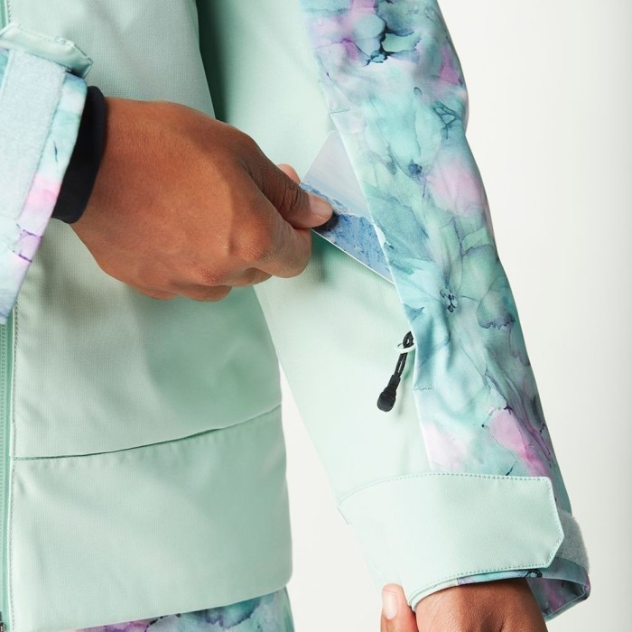 Picture Organic куртка лижна Exa W 2025 blurry water print-silt green M, укр, укр