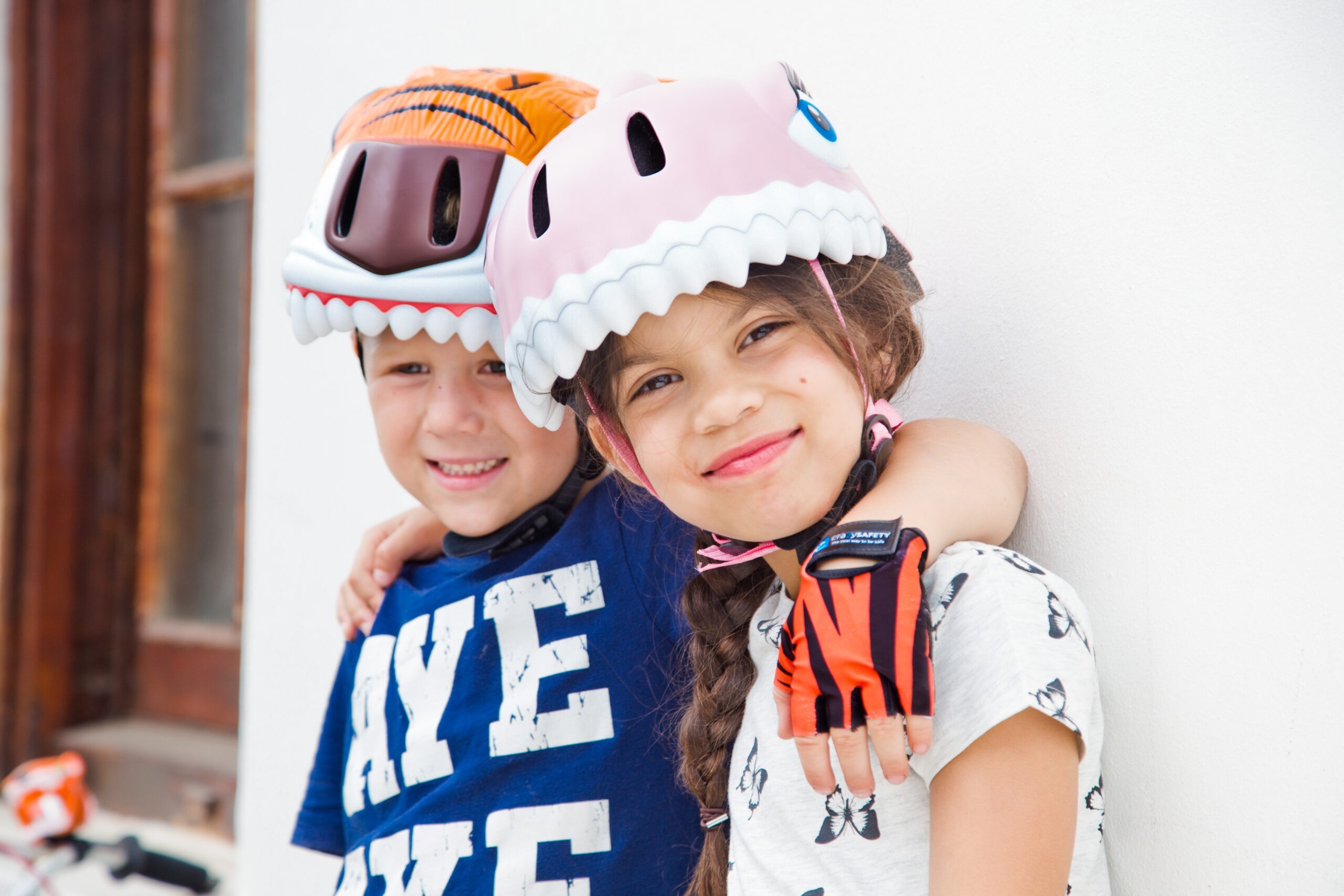 Шолом Crazy Safety Orange Tiger