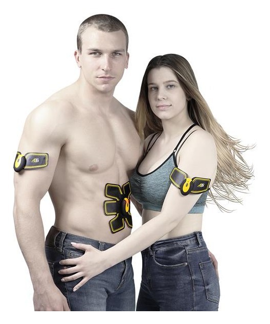 Електростимулятор м’язів живота HMS ABS Master Pro – чорно-жовтий