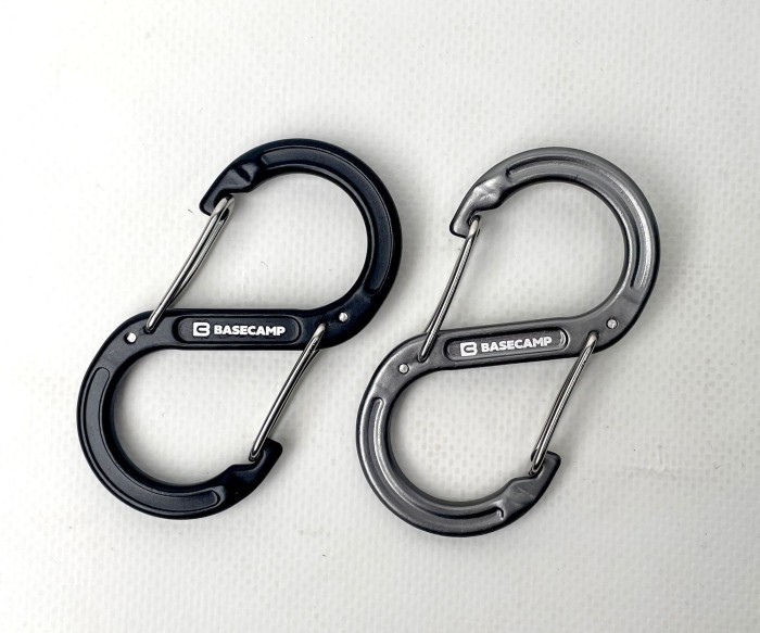 Набор алюминиевых сервисных карабинов Base Camp Sigma 8 Wire Set, 2 шт, Black/Grey