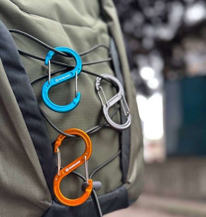Набор алюминиевых сервисных карабинов Base Camp Sigma 8 Wire Set, 2 шт, Black/Grey