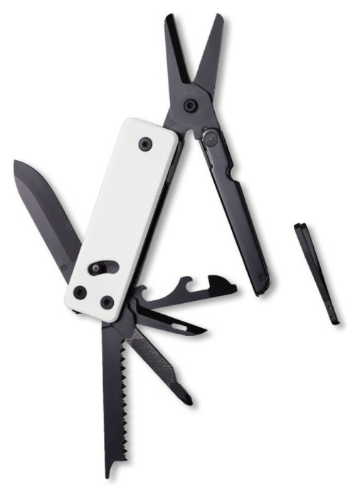 Міні мультитул Roxon KS2E Noir, чорне лезо, білий, укр, укр