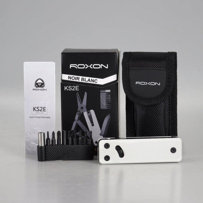 Міні мультитул Roxon KS2E Noir, чорне лезо, білий, укр, укр