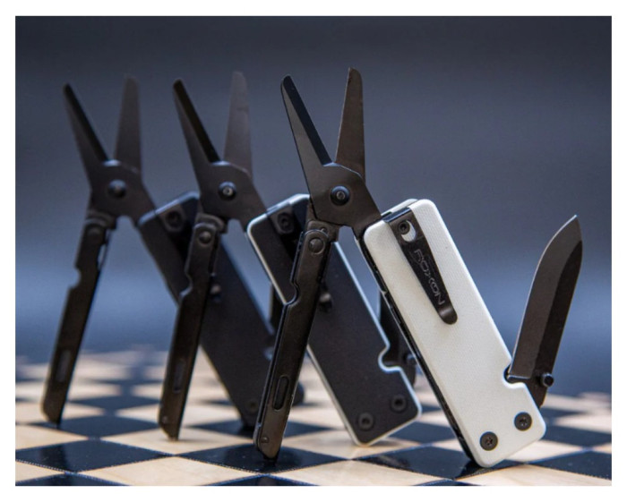 Міні мультитул Roxon KS2E Noir, чорне лезо, білий, укр, укр