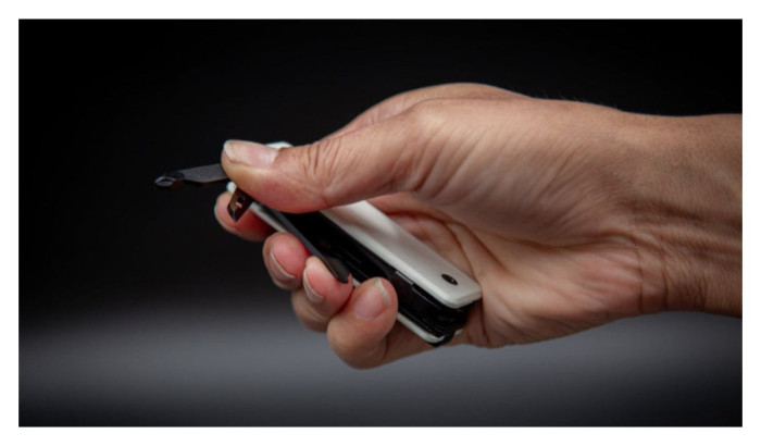 Міні мультитул Roxon KS2E Noir, чорне лезо, білий, укр, укр