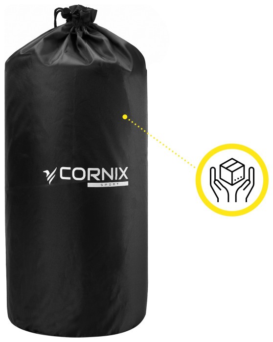 Килимок акупунктурний з валиком Cornix Classic Mat Аплікатор Кузнєцова XR-0494 Black/Gold