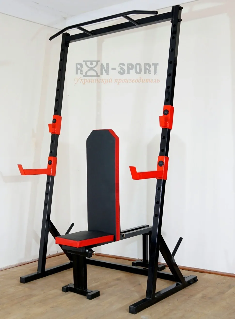 Стійка силова з турником+ Лава для жиму PROF Powertec RED (RNS_PWR RED)