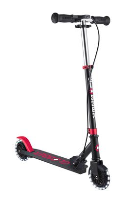 Самокат GLOBBER серії FLOW ELEMENT JUNIOR LIGHTS, чорно-червоний, колеса з підсв. 50кг 3+