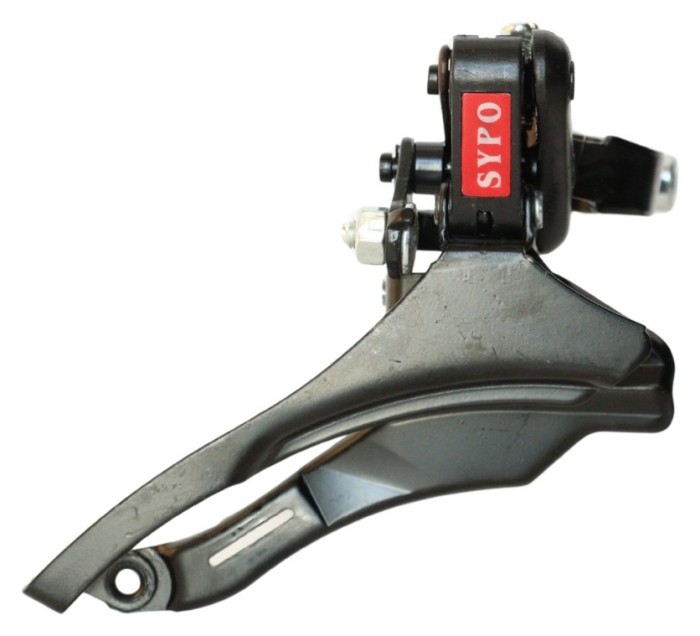 Переключатель перед. нижний хомут в/тяга max-42T под трубу 31,8мм черный SYPO YD-Q50