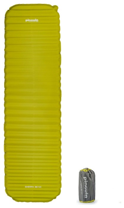 Самонадувающийся коврик Pinguin Sherpa NX, 186x56x3.8см, Green