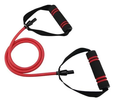 Трубчастий еспандер для фітнесу із ручками U-POWEX Latex resistance tube 30LB Red (13.5кг.)