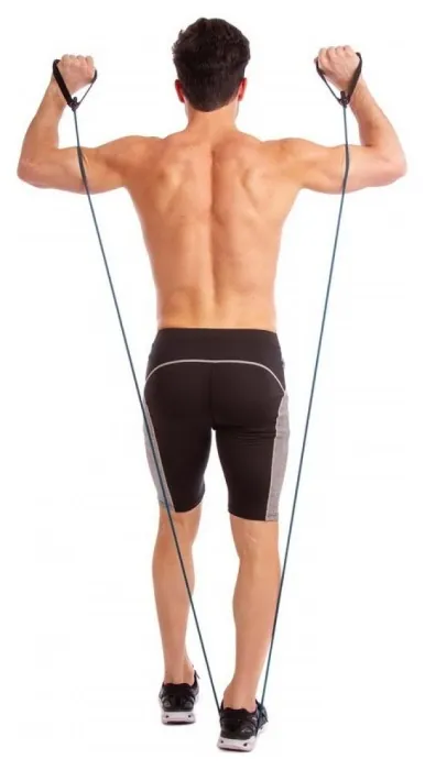 Трубчастий еспандер для фітнесу із ручками U-POWEX Latex resistance tube 30LB Red (13.5кг.)