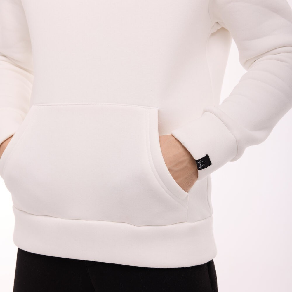 Теплые мужские худые на флисе с капюшоном молочное Pobedov 008 ЗИМА